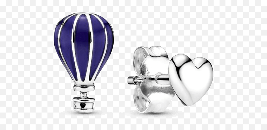 Best Deal A1226 - Buipoey Fashion Silver Color Rose Gold Pandora Hot Air Balloon Earrings Png,Hot Air Balloon Transparent