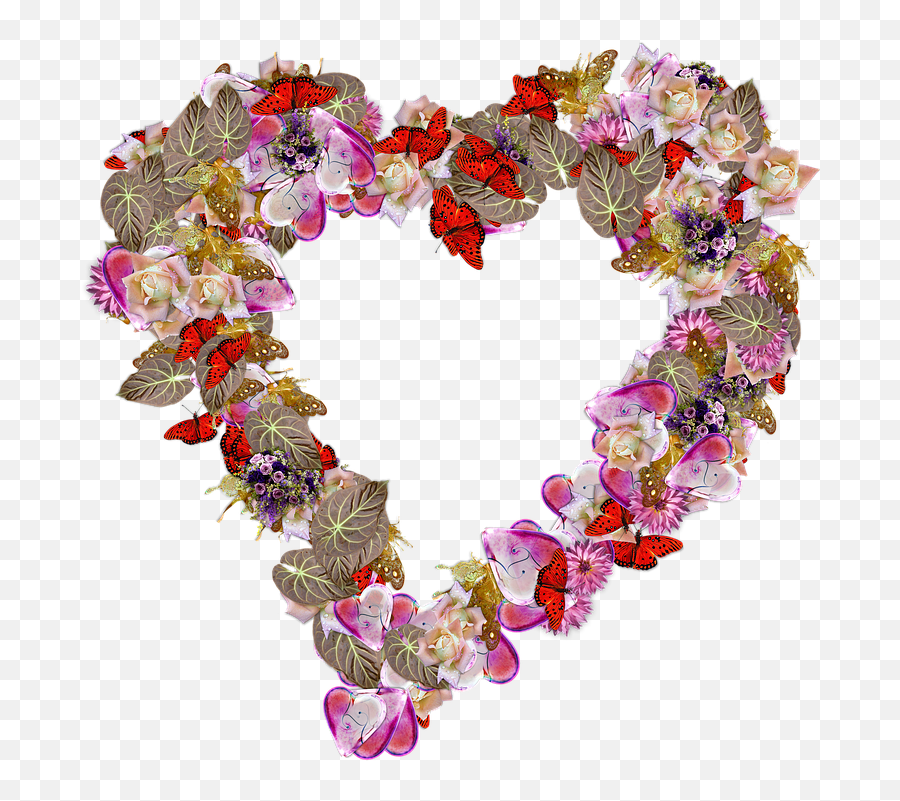 Heart Flowers Png - Free Image On Pixabay Corazon En Flores,Purple Flowers Png