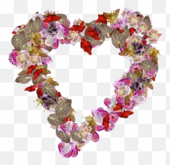 Heart Flowers Png - Free Image On Pixabay Corazon En Flores,Purple Flowers Png