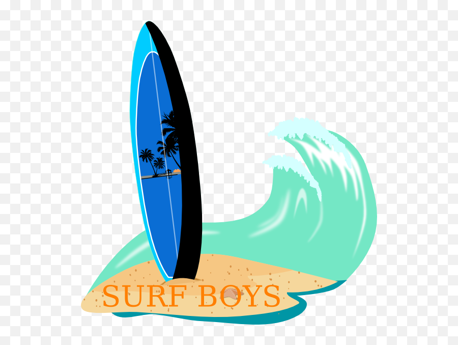 Clipart Wave Surfboard Transparent - Surfboard And Waves Clipart Png,Surfboard Transparent Background