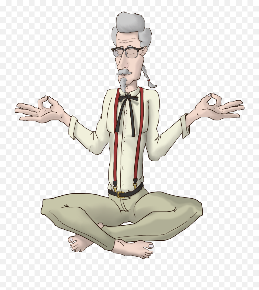 Colonel Sanders Clean Lines - For Yoga Png,Colonel Sanders Png