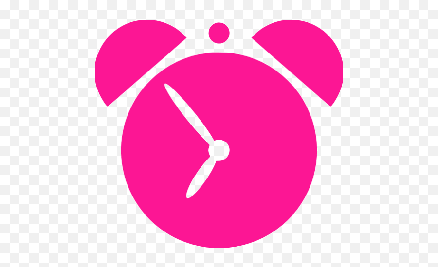 Deep Pink Alarm Clock 2 Icon - Brown Clock Icon Png,Pink Clock Icon
