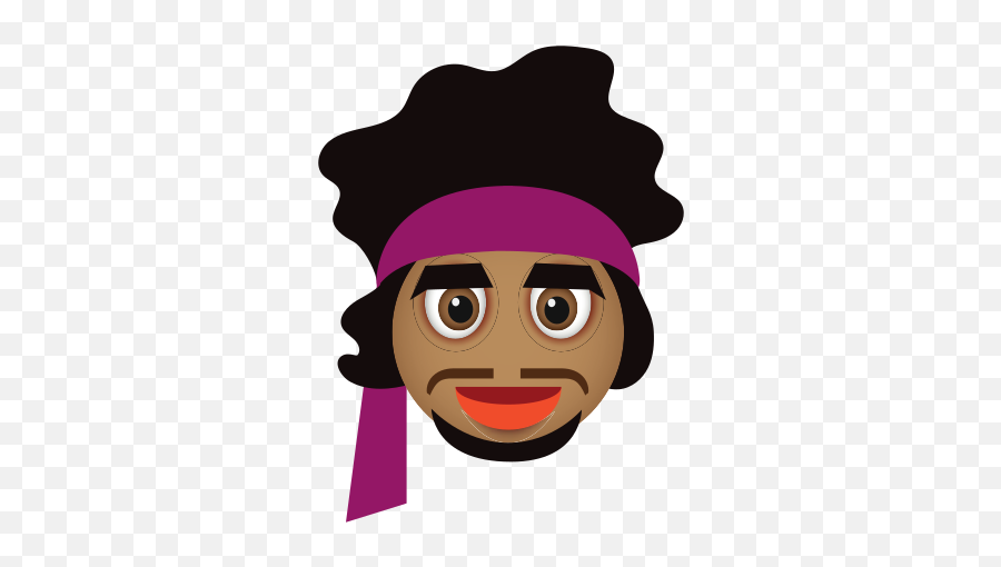Jimi Hendrix Emoji Emojis Emo Face - Hendrix Emoji Png,Jimi Hendrix Fashion Icon