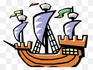 Sailing Ship Clipart Labor Day - Christopher Columbus Boat Transparent Png,Sailing Ship Png
