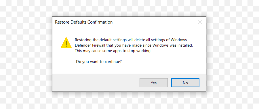 How To Reset Firewall Settings - Dot Png,Windows 10 Windows Icon Not Responding