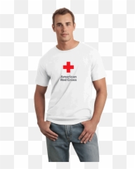 Unisex 100 Cotton Classic T - Shirt with American Red Cross Logo English Rugby png