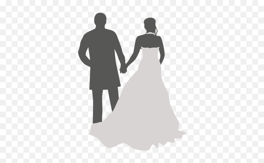 Wedding Couple Png Download - Silhouettes Of A Wedding Couple,Married Couple Png