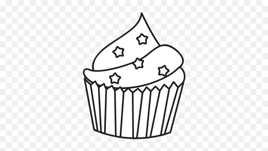 Download Hd Delicious Sweet Cupcake Icon Hand Drawing With - Cupcake To Colour Png,Delicious Icon