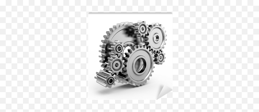 Wall Mural Steel Gear Wheels - Tools And Settings Icon Driver Genius Logo Png,Where Is The Gear Icon