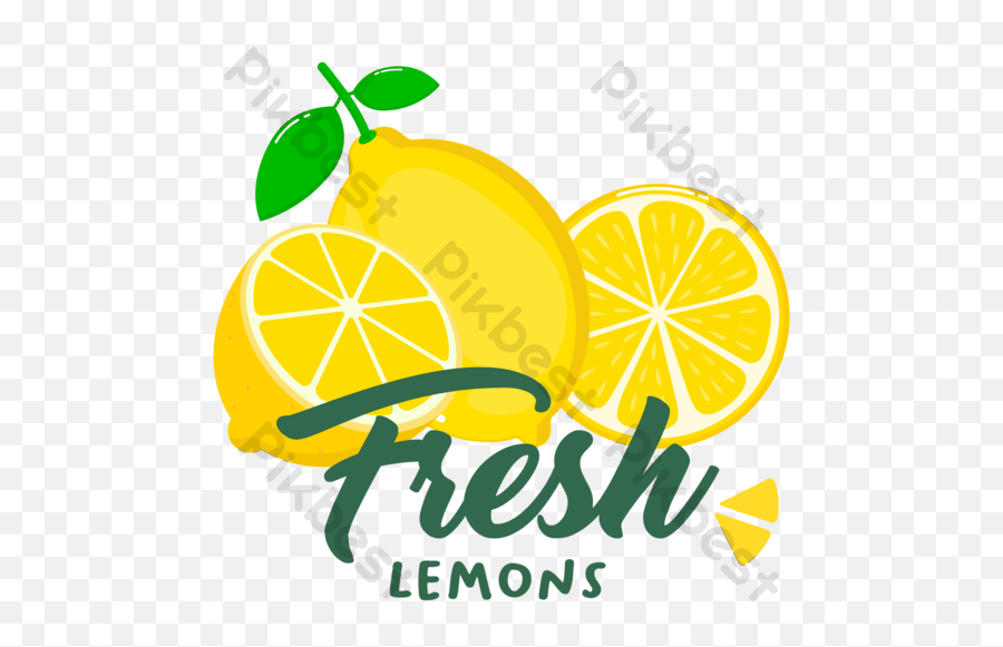 Png Fresh Lemon Logo Design Fruit And Food Element - Sweet Lemon,Lemon Slice Icon