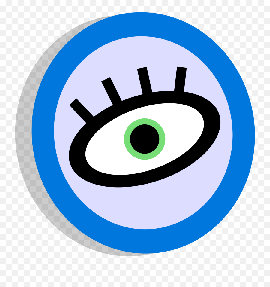 Filesymbol Watching Blue Lashes High Contrastsvg - Wikipedia Dot Png,Contrast Icon