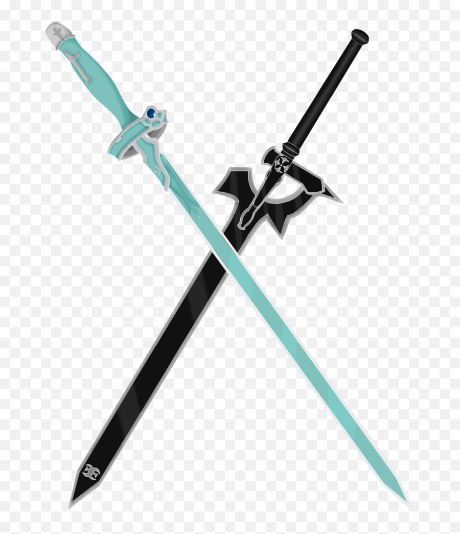 Drawn Sword Elucidator - Asuna And Kirito Sword Clipart Kirito Asuna Sword Png,Kirito Icon