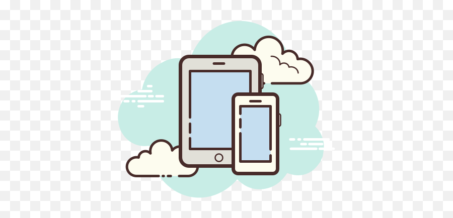 Smartphone Tablet Icon In Cloud Style - Android Codes Png,Tablet Icon