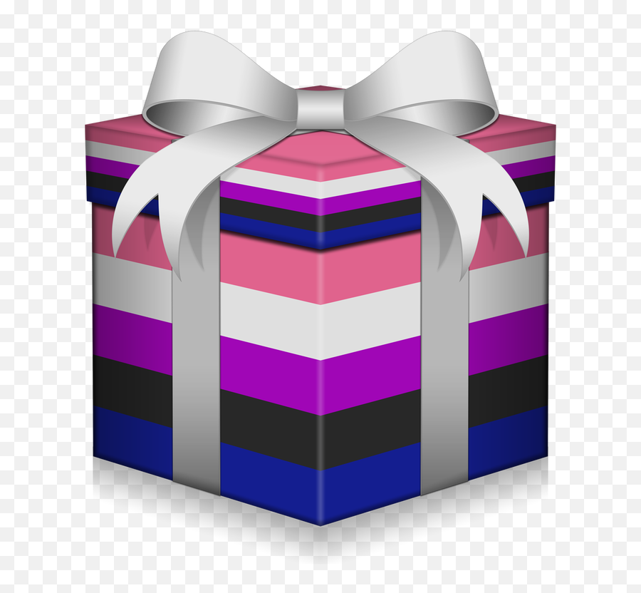 Gender Fluid Gift Box - Live Loud Graphics Rainbow Gift Box Png,Genderfluid Icon