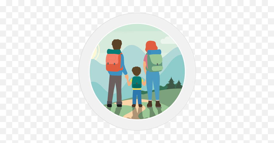 Outdoors For All Initiative - Vector Hiking Family Freepik Png,State Park Icon