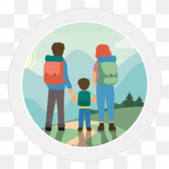 Outdoors For All Initiative - Vector Hiking Family Freepik png