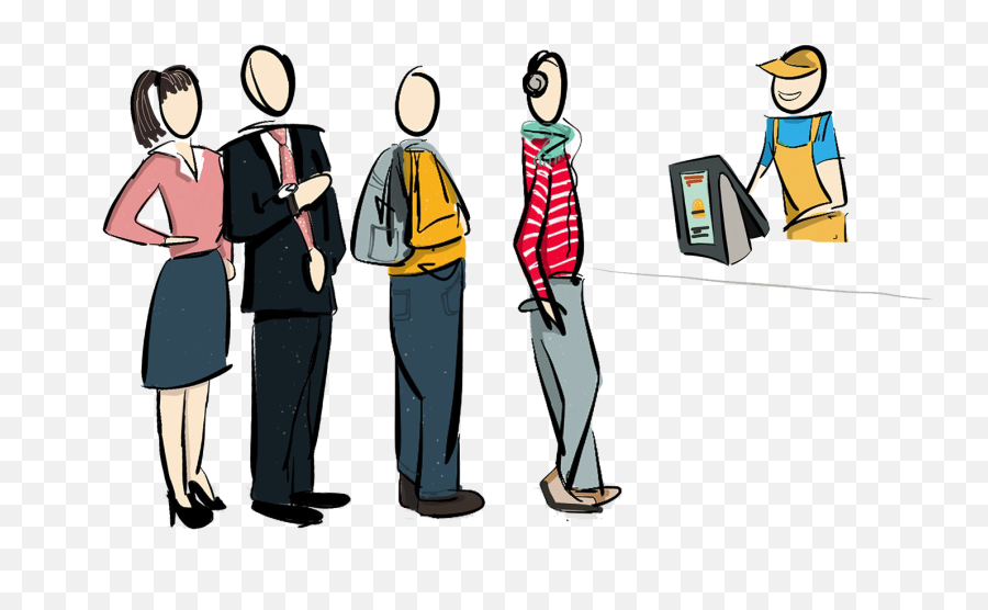 Waiting Line Transparent Image - Waiting In Line Clipart Png,People In Line Png