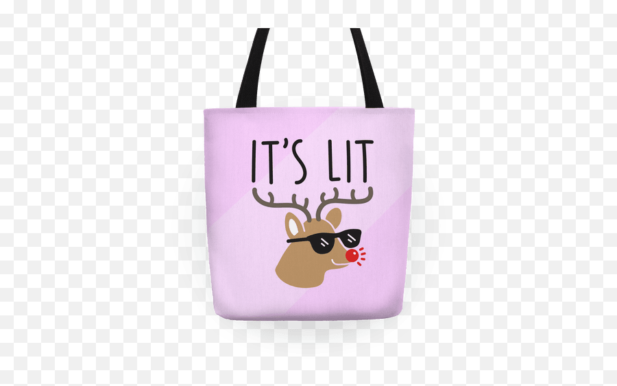 Itu0027s Lit Rudolph Tote Bag Lookhuman - Tote Bag Png,Rudolph Png