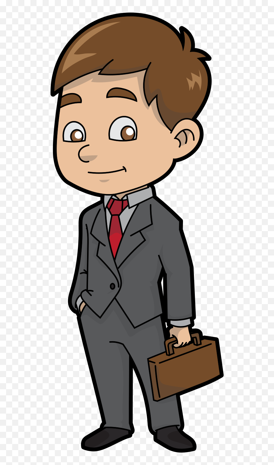 A Humble Cartoon Businessman - Cartoon Picture Of A Businessman Png,Business Man Png