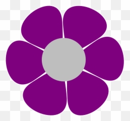 Hippie Png Files - Clip Art Purple Flower,Hippie Png