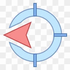 Direction Ouest Icon - Cross Hair Icon Blue Full Size Png Stay In The Car Chuck,Cross Hair Png