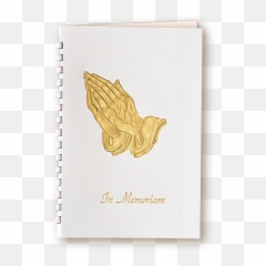 Foil Praying Hands 15 - Ring Visitor Book Turner Memorial Sketch Pad png