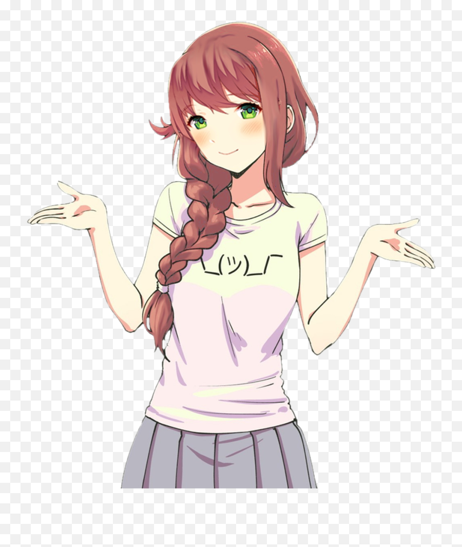 Ddlc - Love Live Riko Shrug Png,Monika Png