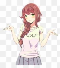 Ddlc - Love Live Riko Shrug Png,Monika Png