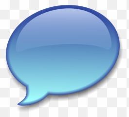 Balloon - Blue Speech Bubble Png