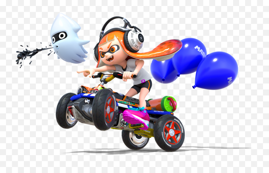 Download Toy Kart Splatoon Mario Vehicle Deluxe Hq Png Image - Inkling Girl Mario Kart,Mario Kart Png