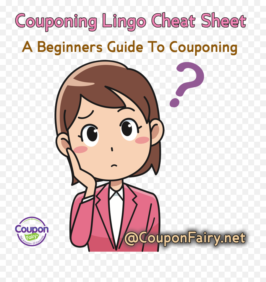 The Thrifty Coupon Lingo Cheat - Sheet V1 Couponfairy Clip Art Thinking Girl Png,Png Military Slang