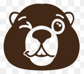 Beaver Wink Muzzle Head Flat - Transparent Png U0026 Svg Vector File Clip Art,Beaver Png