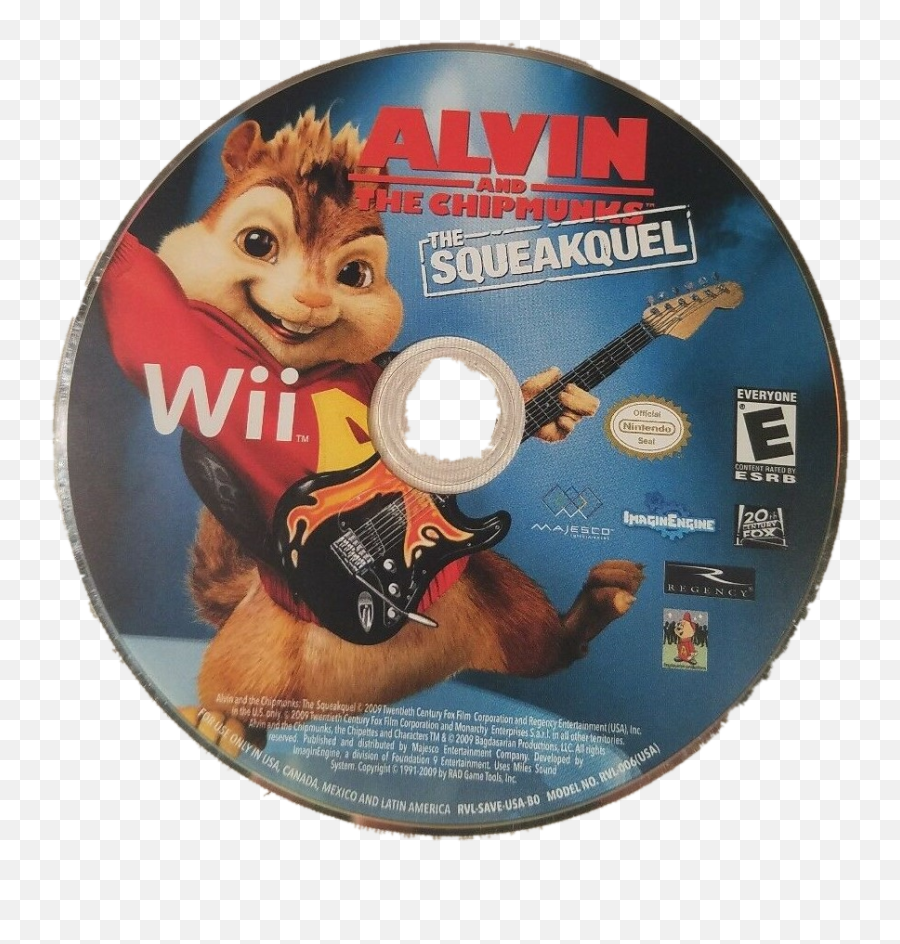 Download Hd Alvin And The Chipmunks - Alvin And The Alvin And The Chipmunks The Squeakquel Wii Disc Png,Alvin Png