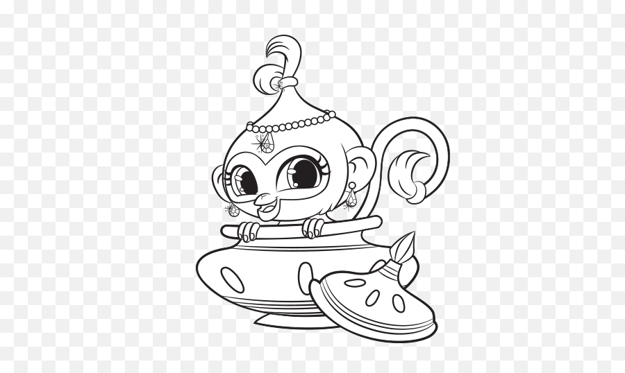 Shimmer And Shine Coloring Pages Tala Full Size Png - Shimmer And Shine Coloring Pages,Shimmer And Shine Png