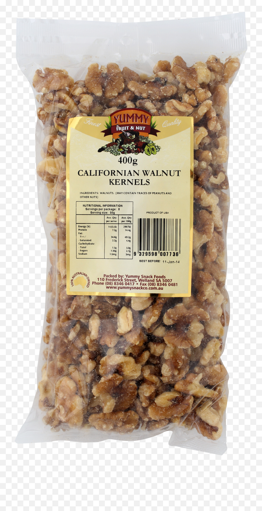 Walnut Kernels 400g Yummy Snack Foods - Cranberry Bean Png,Walnuts Png