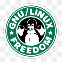 Download Hd Gnulinux Freedom Sticker - Linux Tux png