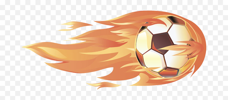 Football - Fire Soccer Ball Cartoon Full Fire Soccer Ball Png,Ball Of Fire Png