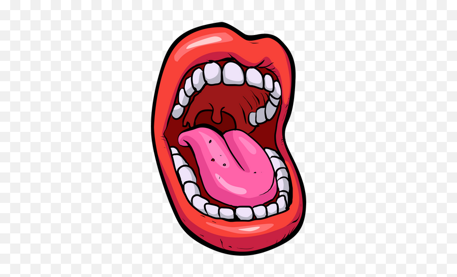Cartoon Mouth Art Print By Mariou0027s - Xsmall In 2020 Mouth Cartoon Png,Open Mouth Png