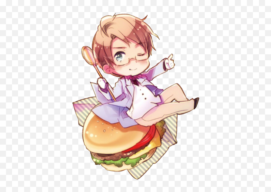 Hd Americahetalia America Hetalia An 1033899 - Png Hetalia America Chibi,Hamburgers Png