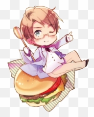 Hd Americahetalia America Hetalia An 1033899 - Png Hetalia America Chibi,Hamburgers Png