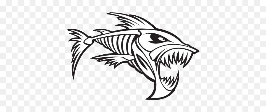 Fish Bone Skeleton Fishing - Fish Png Download 600600 Aggressive Fish Clipart,Fish Skeleton Png