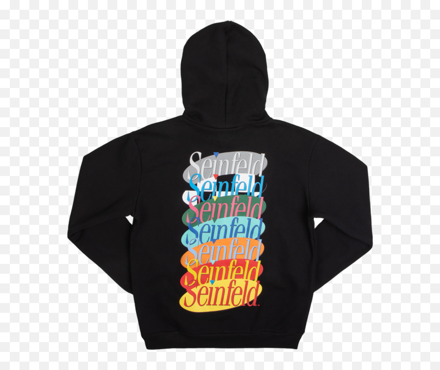 Seinfeld Multi Logo Black Hoodie - Hooded Png,Seinfeld Logo Png