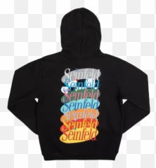 Seinfeld Multi Logo Black Hoodie - Hooded Png,Seinfeld Logo Png