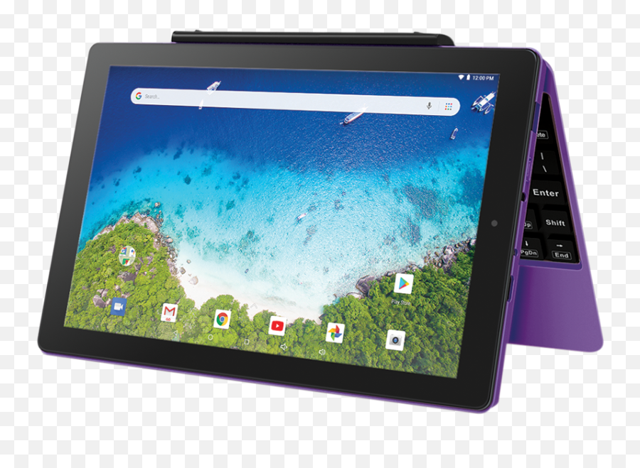 Rca Viking Pro 101 Android 2 - In1 Tablet 32gb Quad Core Purple Google Classroom Ready Walmartcom Rca Tablet Png,Headphone Icon Stuck On Tablet