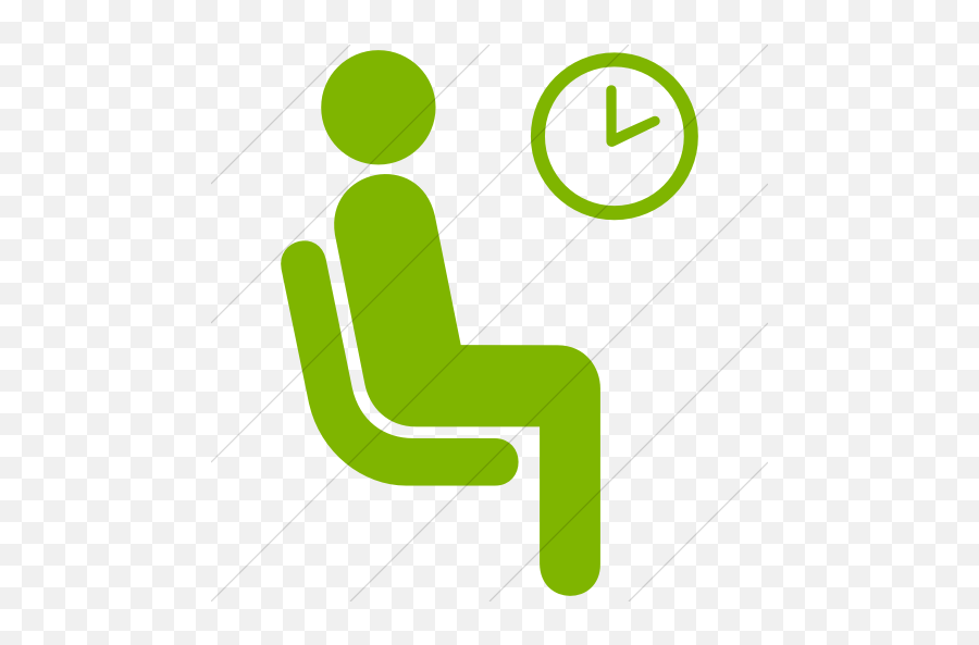 Iconsetc Simple Green Aiga Waiting Room Icon - Don T Sit Here Sign Png,Waiting Icon Png