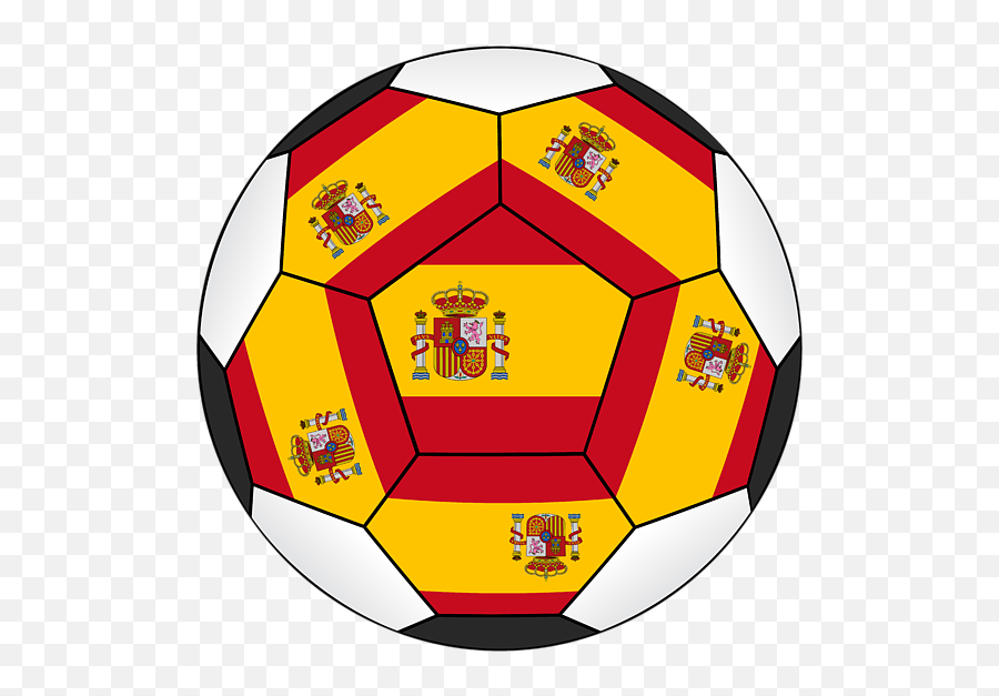 Soccer Ball With Spanish Flag Shower Curtain - Spain Flag Png,Soccer Ball Transparent