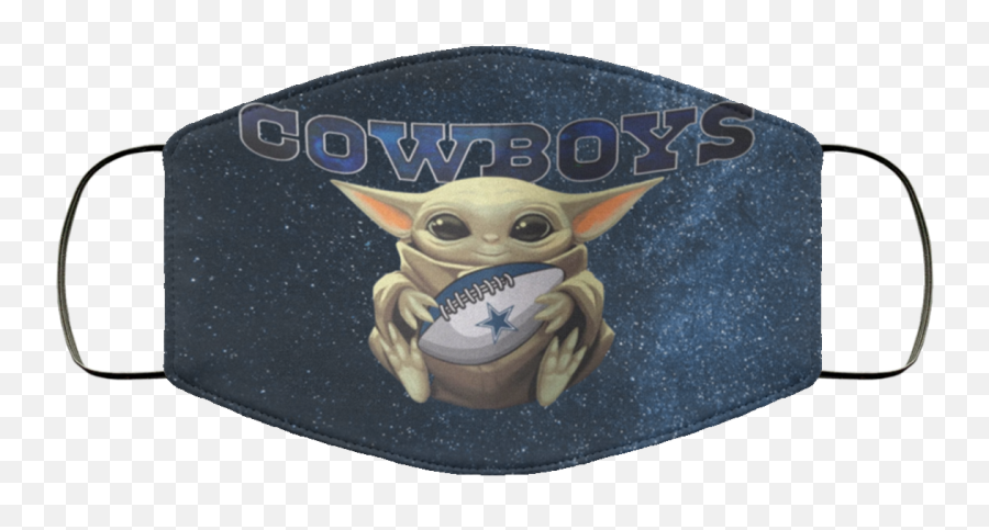 Baby Yoda Hugs Dallas Cowboys Face Mask Png Myspace Icon
