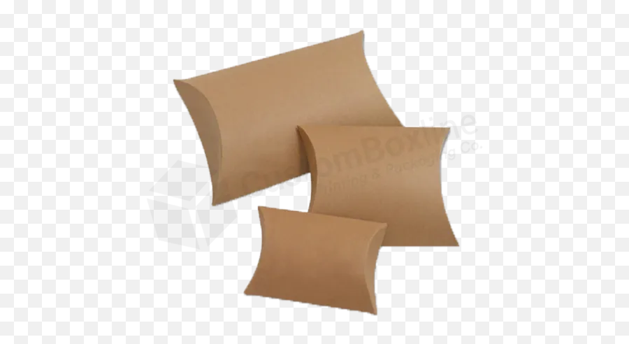 Non - Printed Kraft Pillow Box Customboxline Solid Png,No Cardboard Icon Youtube