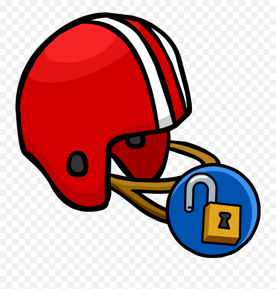 Download Red Football Helmet Unlockable Icon - Football Hoodies Club Penguin Png,Red Icon Helmet
