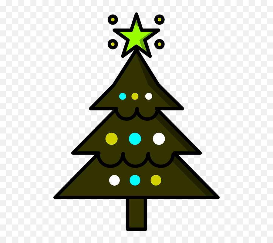 Tree Christmas Decoration - Free Vector Graphic On Pixabay Christmas Tree Vector Png,Simple Christmas Tree Icon